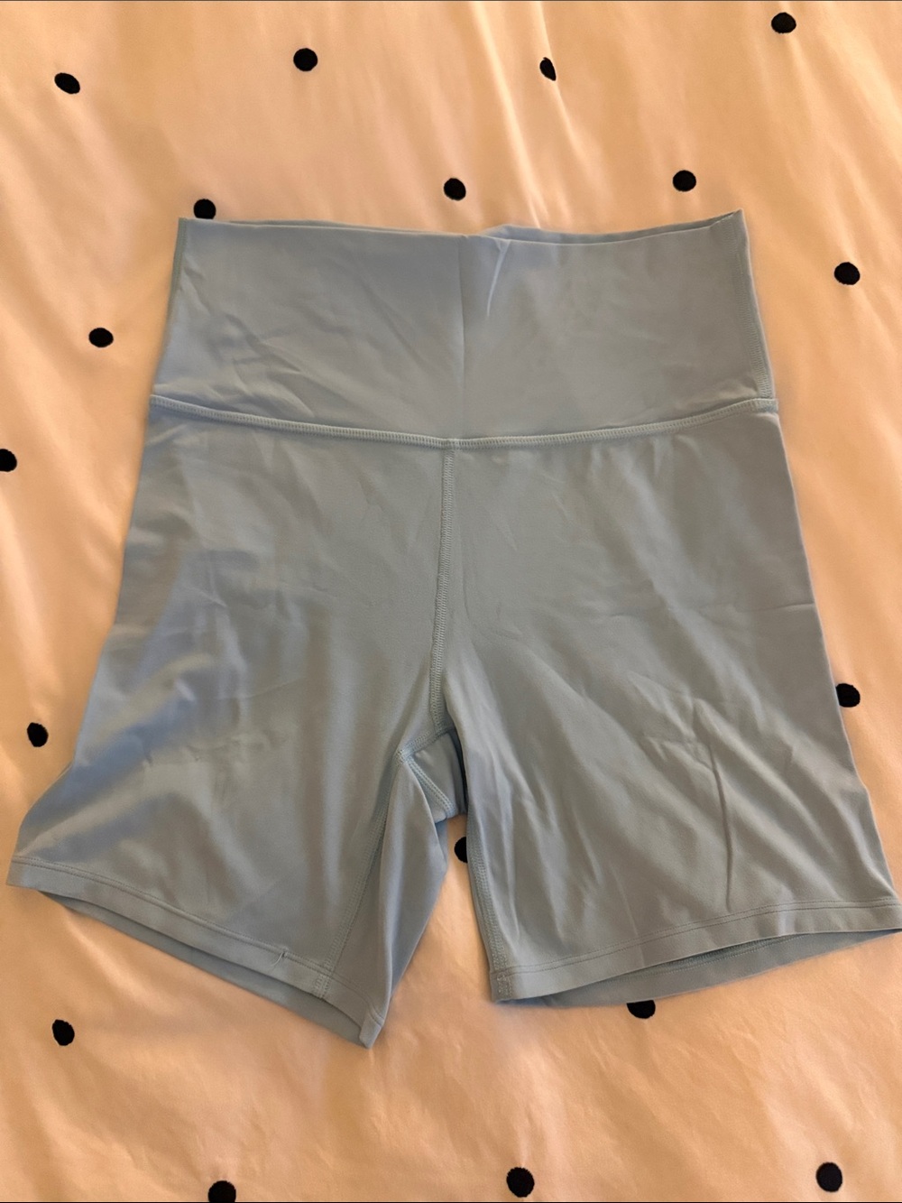 all in motion High-Waist Light Blue Bike Shorts